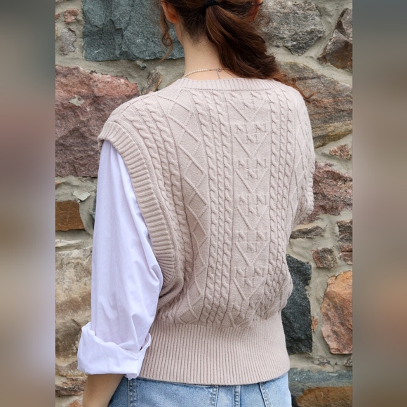 Vintage 90s Academia Sweater Vest Set - Picture 2 of 6